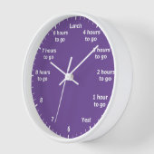 Lila Büro für den Countdown von 9 bis 5 Arbeitsstu Uhr (Winkel)