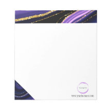 Lila Business-Branding-Notepad aus schwarzem Marmo