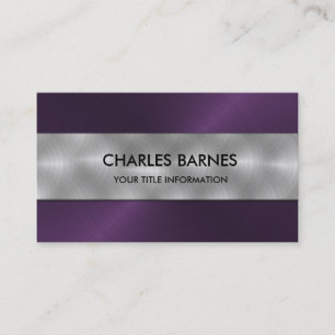 Lila Business Card für Edelstahl Visitenkarte