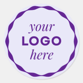 Lila Business-Logo Skalierte Circle-Aufkleber Runder Aufkleber