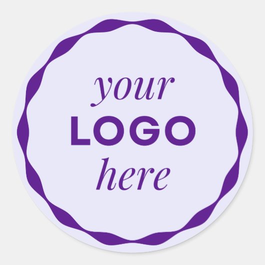 Lila Business-Logo Skalierte Circle-Aufkleber Runder Aufkleber (Vorderseite)