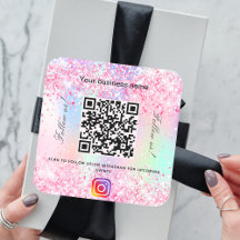 Lila Business-Salon mit rosa Rosa-Farbton, qr-Code