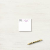 Lila Business Schriftart White Square Hinweis Post-it Klebezettel (Auf Schreibtisch)