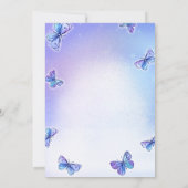 Lila Butteflies Eras Birthday Dankeskarte (Rückseite)