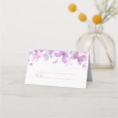 Lila Butterflies-Hochzeit Platzkarte (Vorderseite)