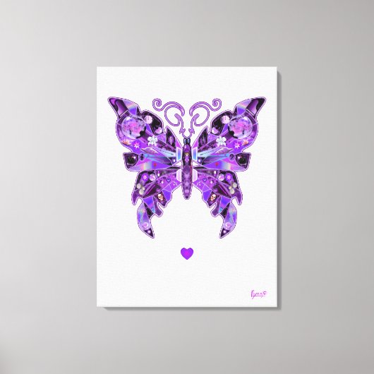 Lila Butterfly 31-Notebook Leinwanddruck (Vorderseite)