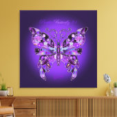 Lila Butterfly 31-Notebook Leinwanddruck (Insitu (Wohnzimmer))