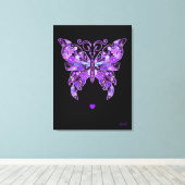 Lila Butterfly 31-Notebook Leinwanddruck (Insitu (Holzboden))