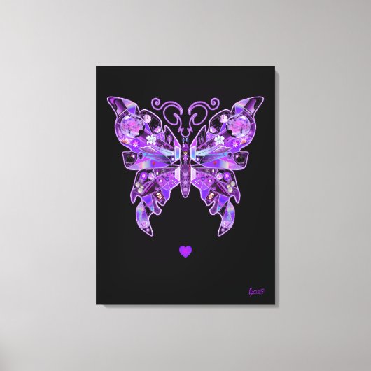 Lila Butterfly 31-Notebook Leinwanddruck (Vorderseite)