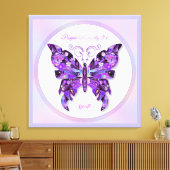 Lila Butterfly 31-Notebook Leinwanddruck (Insitu (Wohnzimmer))
