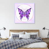 Lila Butterfly 31-Notebook Leinwanddruck (Insitu (Schlafzimmer))