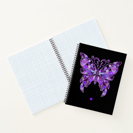 Lila Butterfly 31-Notebook Notizblock (Innenseite)