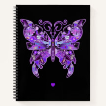 Lila Butterfly 31-Notebook