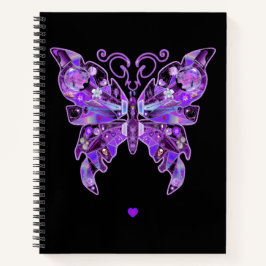 Lila Butterfly 31-Notebook Notizblock