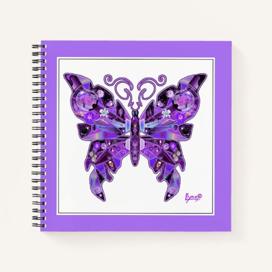 Lila Butterfly 31-Notebook Notizblock (Vorderseite)