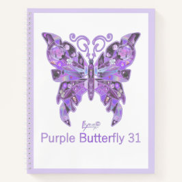 Lila Butterfly 31-Notebook Notizblock