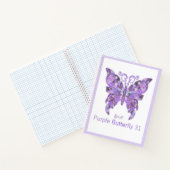 Lila Butterfly 31-Notebook Notizblock (Innenseite)