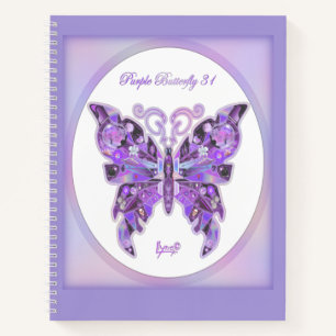 Lila Butterfly 31-Notebook Notizblock
