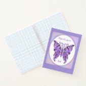 Lila Butterfly 31-Notebook Notizblock (Innenseite)