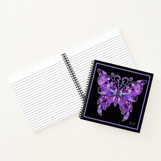 Lila Butterfly 31-Notebook Notizblock (Innenseite)