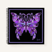 Lila Butterfly 31-Notebook Notizblock (Vorderseite)
