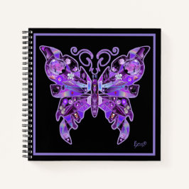 Lila Butterfly 31-Notebook Notizblock