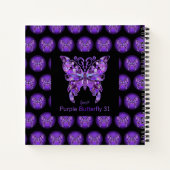 Lila Butterfly 31-Notebook Notizblock (Rückseite)