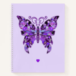 Lila Butterfly 31-Notebook Notizblock