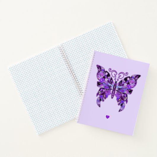 Lila Butterfly 31-Notebook Notizblock (Innenseite)