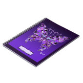 Lila Butterfly 31-Notebook Notizblock (Linke Seite)