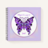 Lila Butterfly 31-Notebook Notizblock (Vorderseite)
