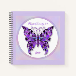 Lila Butterfly 31-Notebook Notizblock
