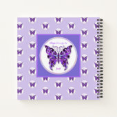 Lila Butterfly 31-Notebook Notizblock (Rückseite)