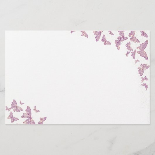 Lila Butterfly Advice Spiel Mr. Mrs. Brautparty Briefpapier (Rückseite)