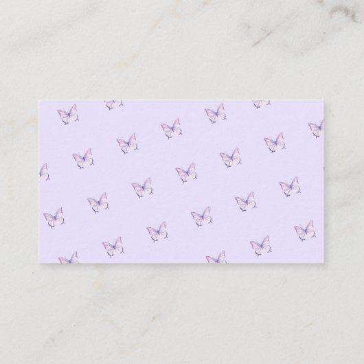 Lila Butterfly and Flower Garden Books for Baby Begleitkarte (Rückseite)