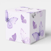 Lila Butterfly Baby Duschbox Geschenkschachtel (Rückseite)
