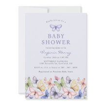 Lila Butterfly-Baby-Dusche