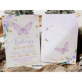 Lila Butterfly Baby Dusche Einladung Girl Invit