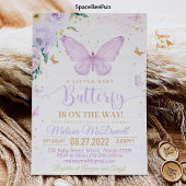 Lila Butterfly Baby Dusche Einladung Girl Invit