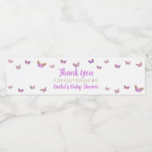 Lila Butterfly Baby Dusche Gefallen Wasserflaschenetikett (Einzelnes Label)