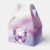 Lila Butterfly-Baby-Dusche Geschenkschachtel (Vorderseite)