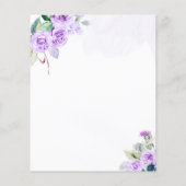 Lila Butterfly Baby Dusche laden ein (Rückseite)