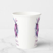 Lila Butterfly-Baby-Dusche Pappbecher (Rechts)