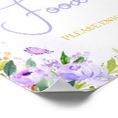 Lila Butterfly Baby Dusche Poster (Ecke)