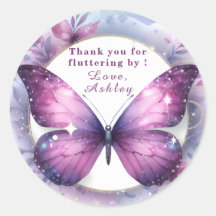 Lila Butterfly Baby Dusche Vielen Dank