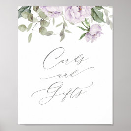 Lila Butterfly-Baby-Duschkarten und Geschenke Poster