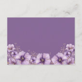 Lila Butterfly Baby Name Ideas, Babydusche Begleitkarte (Rückseite)