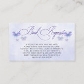 Lila Butterfly Babydusche Anfrage Begleitkarte (Vorderseite)