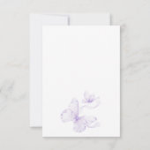 Lila Butterfly-Babydusche Dankeskarte (Rückseite)