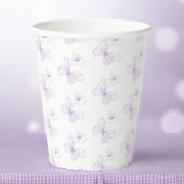 Lila Butterfly-Babydusche Pappbecher